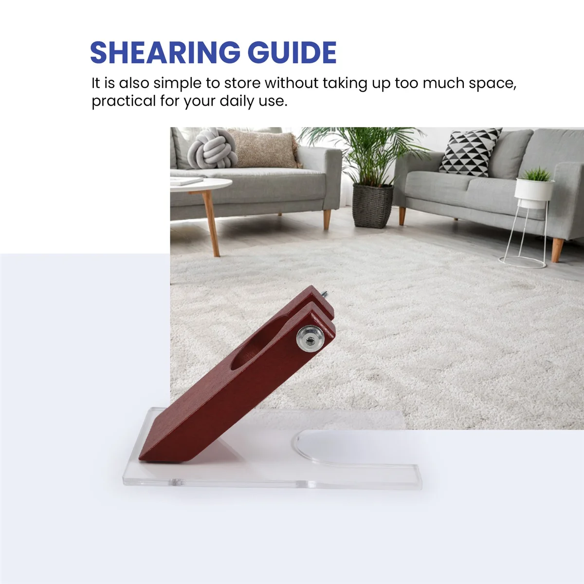 Shearing Guide for Carpet Trimmer Guide to Keep Your Rug Surface Uniform, Solid Acrylic Shearing Guide for Rug Tufting