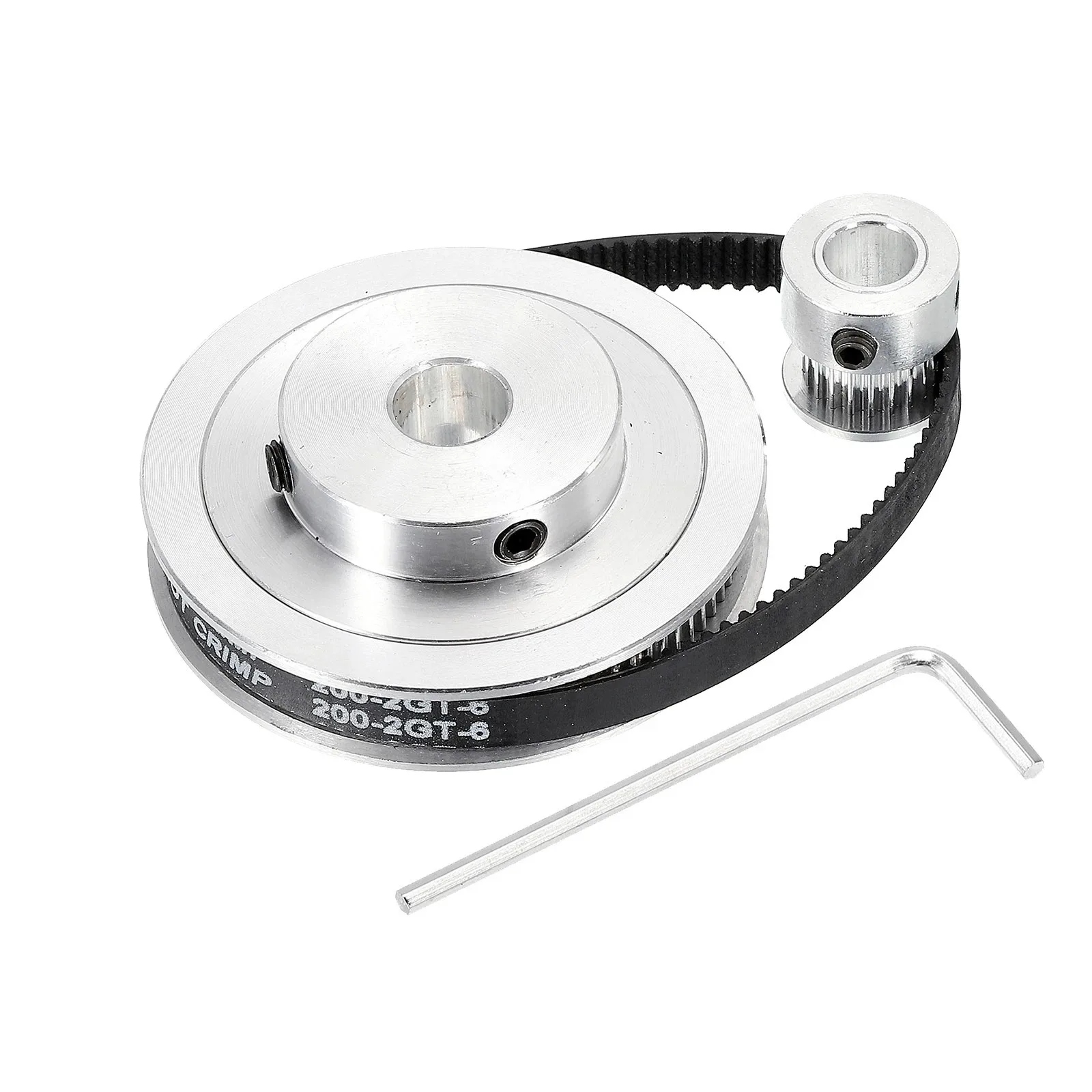

Timing Pulley 20&80 Teeth 8mm&10mm Bore Wheel With Belt And Wrench Synchronous Belt Pulley For 3D Printers/engraving Machines