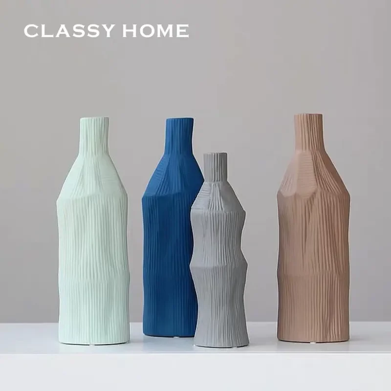 Morandi Nordic Creative Small Fresh Ceramic Vase Living Room Home Decoration Ornament Flower Utensils Modern Simple Jewelry