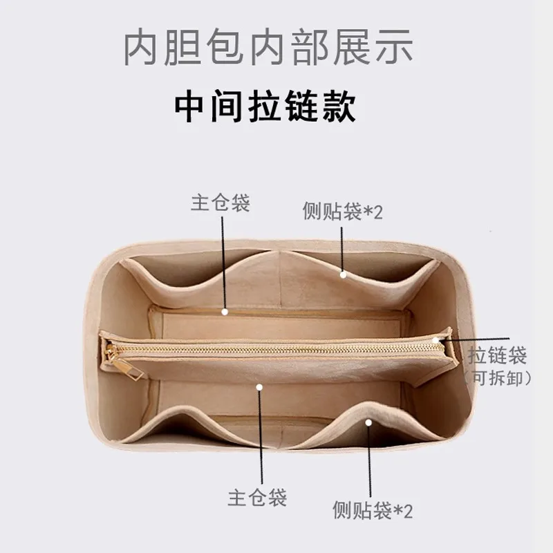 Felt Insert Liner Purse Organiser Pouch Handbag Tote Bag Internal Bag For Backup Backpack inner bag