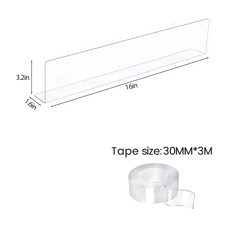 Sob a cama transparente bloqueador de móveis, sob sofá bloqueador, brinquedo, 3.2in, 16in, L, 8 Pack para cama debaixo