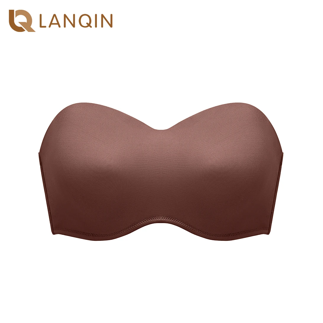 Women's Smooth Invisible Strapless Silicone-free Bra Seamless Minimizer Full Coverage Non Padded Underwire Bandeau Plus Size B-G