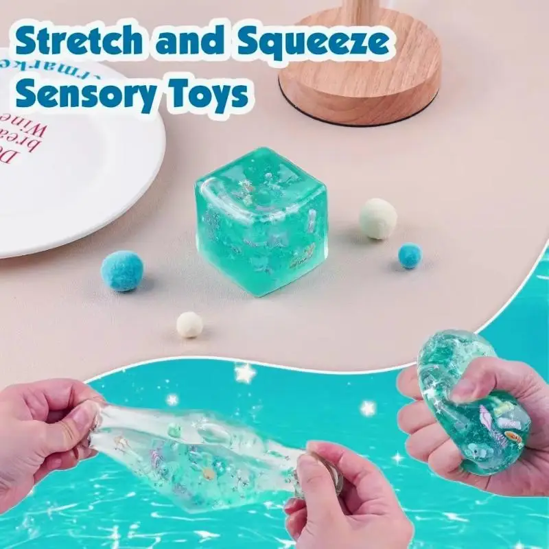 Giocattoli a lenta crescita per bambini e adulti Palline antistress Cubo Giocattolo sensoriale oceano Spremere Regalo relax