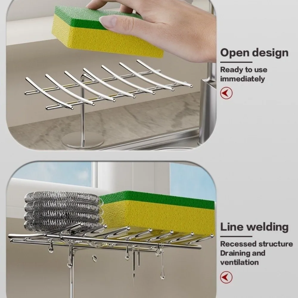 New Self Draining Stainless Steel Soap Rack Multifunctional Multi-scene Soap Tray Minimalism Soap Dish Bathroom Use