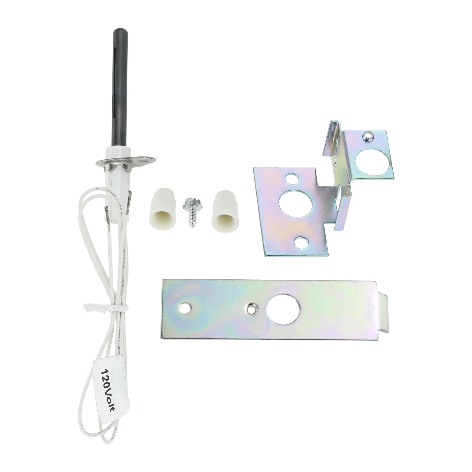 1set Universal 77570 Furnace Ignitor 120V Silicon Nitride Hot Surface Rod with Mounting Brackets for Gas Furnace Water Heaters