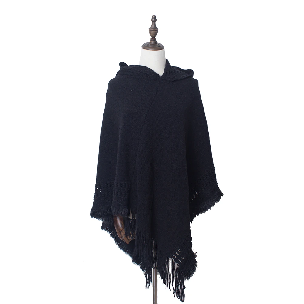 

large scarf knitted shawl hooded shawl solid color scarf warm scarf shawl large shawl with