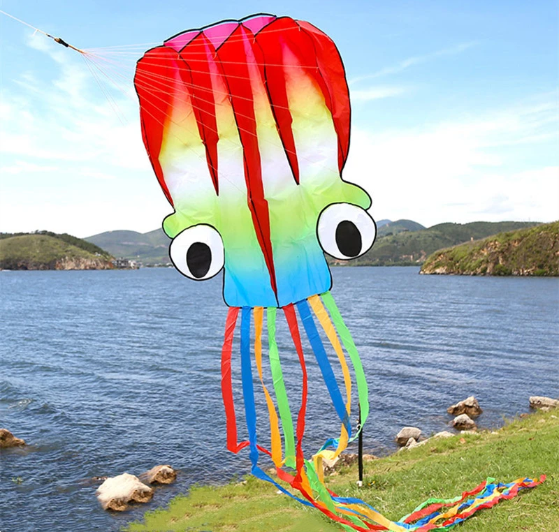 free shipping children kite flying toys octopus kite inflatable kites factory walk in sky professional kite soft kite wind power