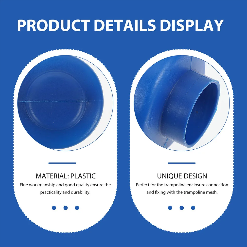

6pcs Pipe Cap Railing Top Cover Durable Plastic Replacement Parts Professional Trampoline Replacement Wear Resistant Long