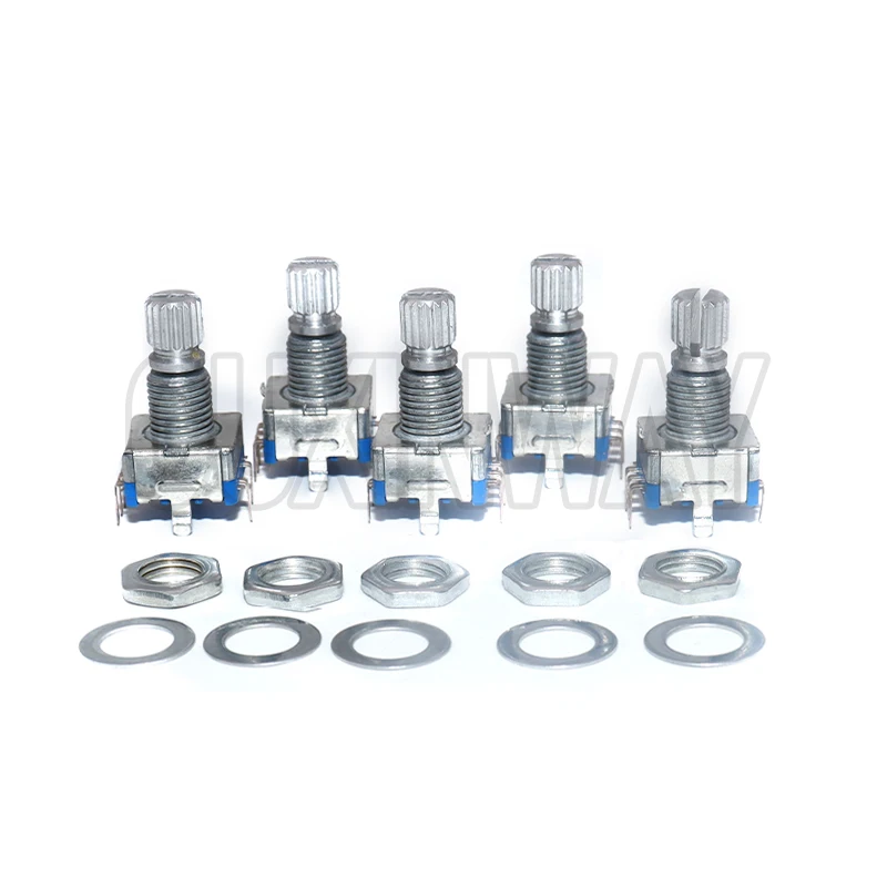 5PCS 15mm / 20mm code switch/ EC11/ digital potentiometer with switch Half / Plum axis rotary encoder, handle length