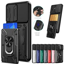 Kickstand Case For Motorola Moto G56 G86 G05 G15 G35 G55 G75 G85 5G Cover Card Pocket Ring Stand Holder Fundas Coque Capa