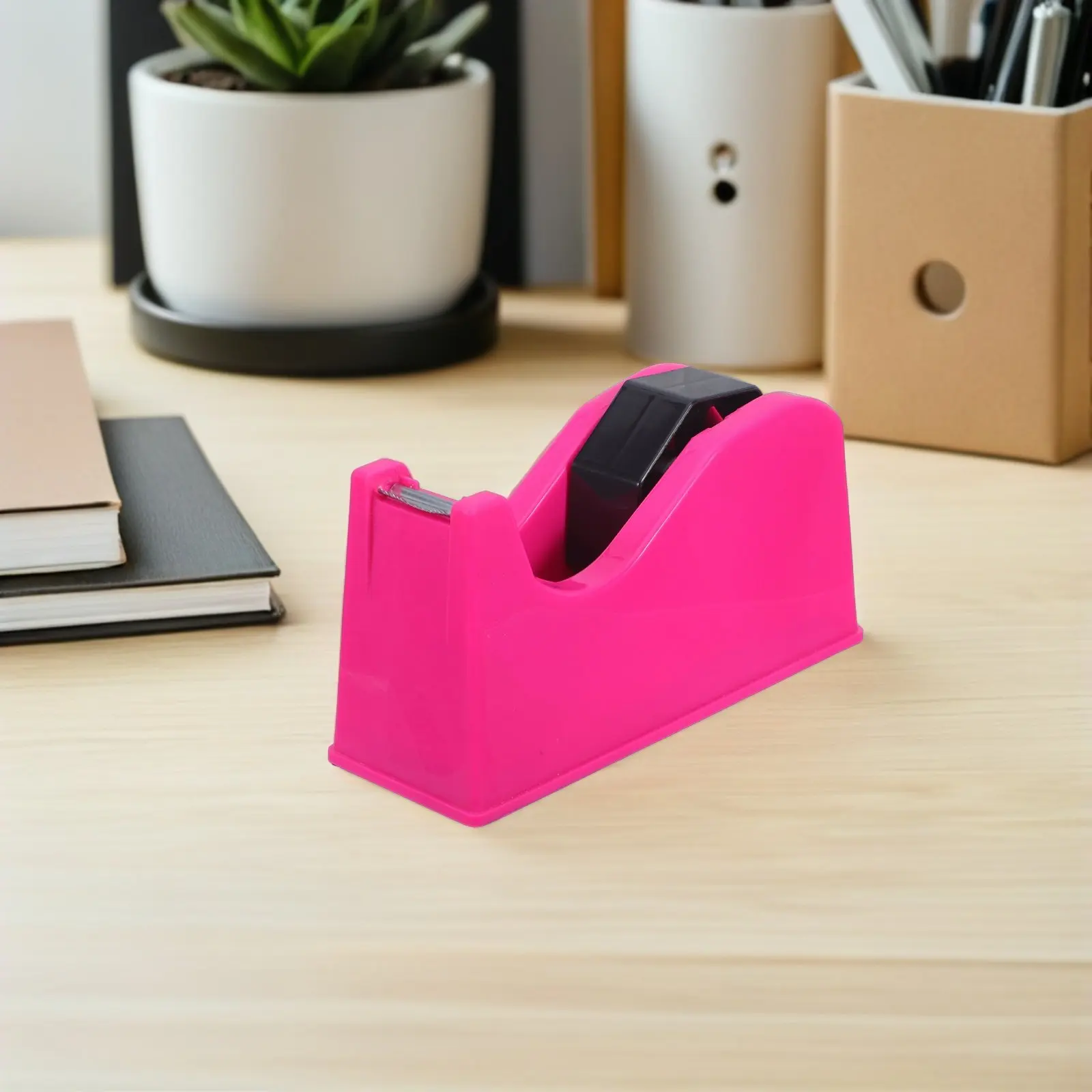 2pcs-tape-dispenser-for-desk-modern-refillable-tape-roll-holder-with-accurate-cutter-non-skid-base-gift-wrapping-craft