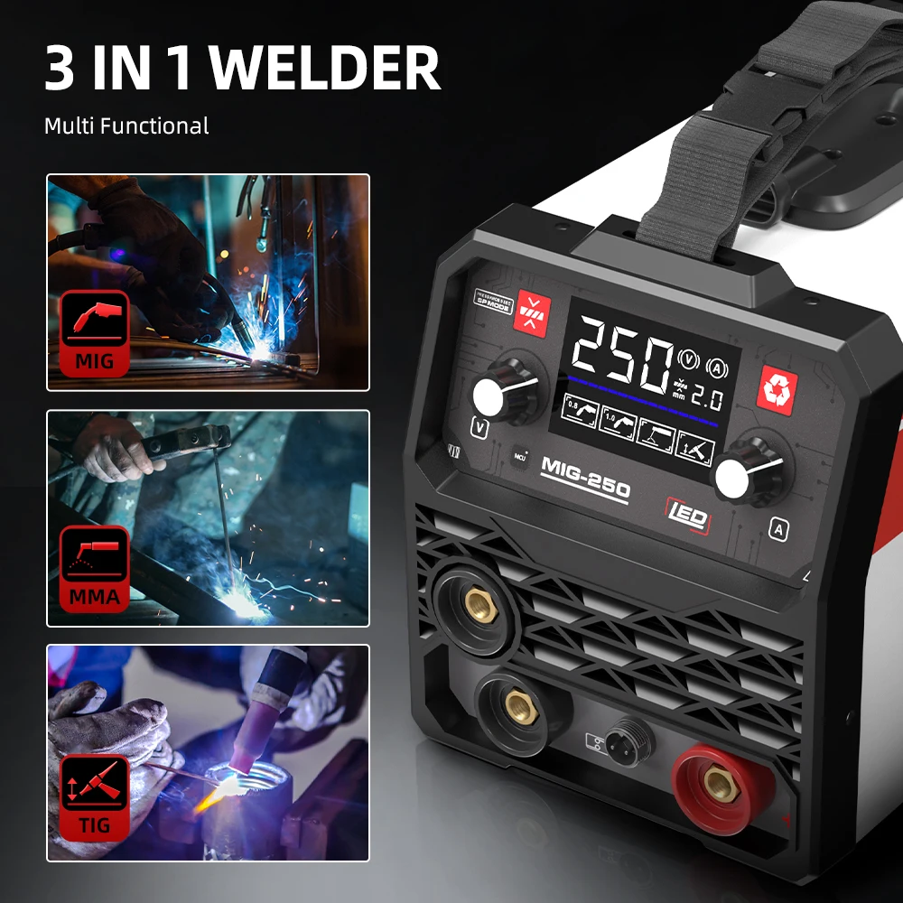 

ANDELI Gasless MIG Welding Machine 3 in 1 MIG/LIFT TIG/MMA IGBT Inverter Semi-automatic Welding Machine Household Tools