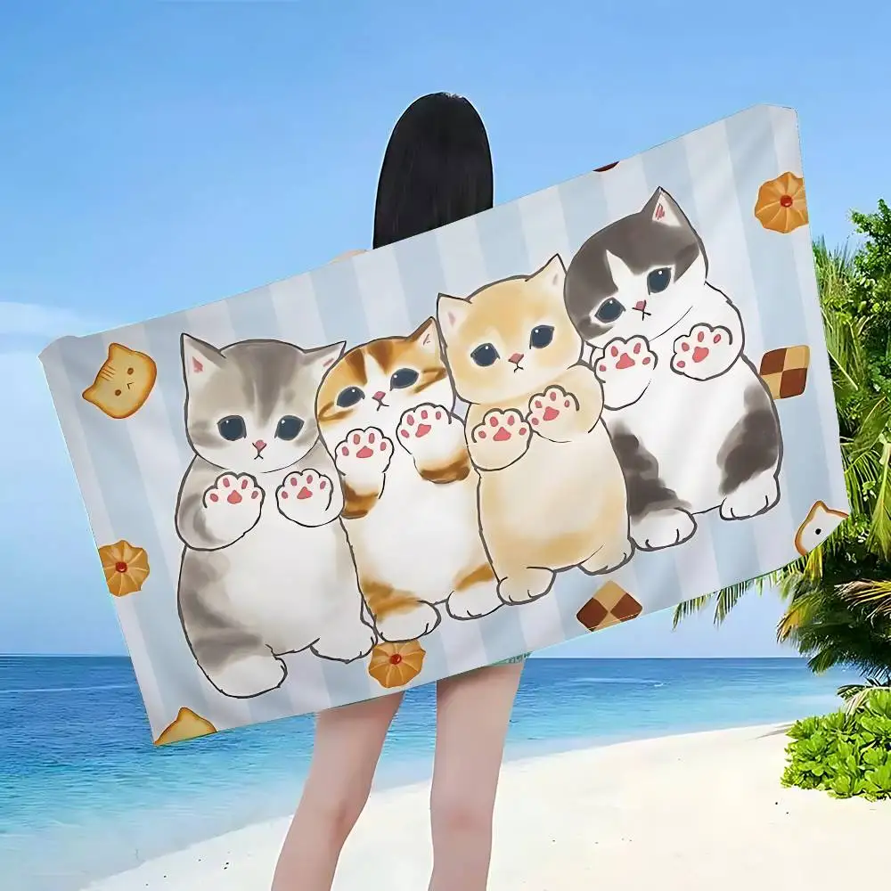 Popular Cute Cat M-Mofusand Big Microfiber Beach Towels Quick Dry Towel Sand Beach Towels Pool Towel For Travel Swim Pool Yoga