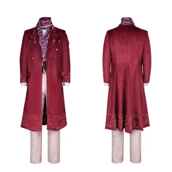 Movie Men Cosplay Costume Adult Red Windbreaker Uniform Set Halloween Carnival Party Uniform
