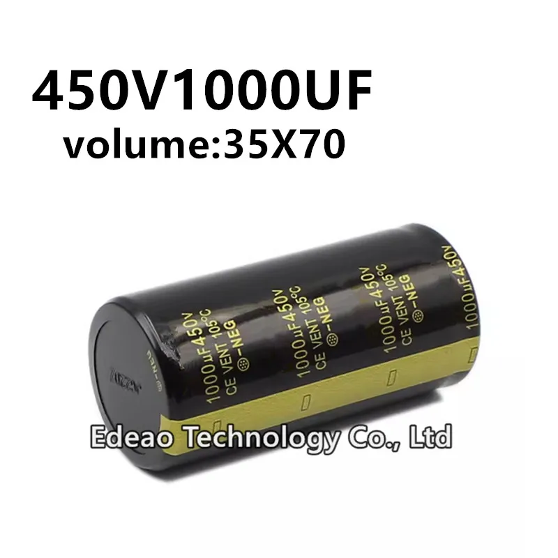 

2Pcs/lot 450V 1000UF 450V1000UF 1000UF450V volume: 35x70 mm audio power amplifier inverter aluminum electrolytic capacitor