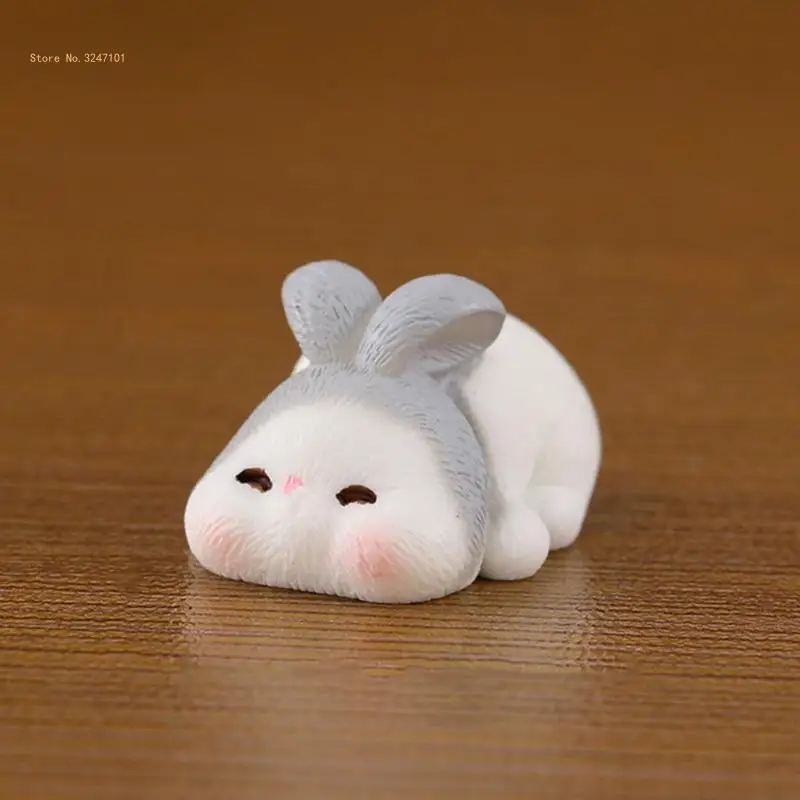 Delightful Easter Rabbit Figurine Miniatures Sculpture for Seasonal Theme Dropship