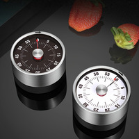 Multi Functional Stainless Steel Kitchen Timer - Magnetic, 60 Minute Mechanical Countdown, Suitable for Cooking and Learning