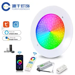 One Set RGB Underwater Light IP68 ABS LED Swimming Pool Light 18W 25W 35W Mobile APP Control Pool Party Decoration Fountain Lamp