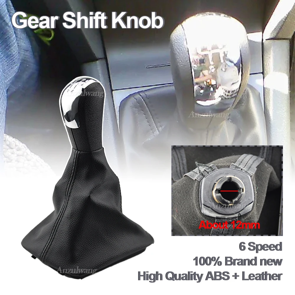 

Car 5 Speed Gear Shift Knob For Skoda Octavia 2004 2005 2006 2007 2008 2009 2010 2011 2012 Auto Gear Shift Collars Leather Boot