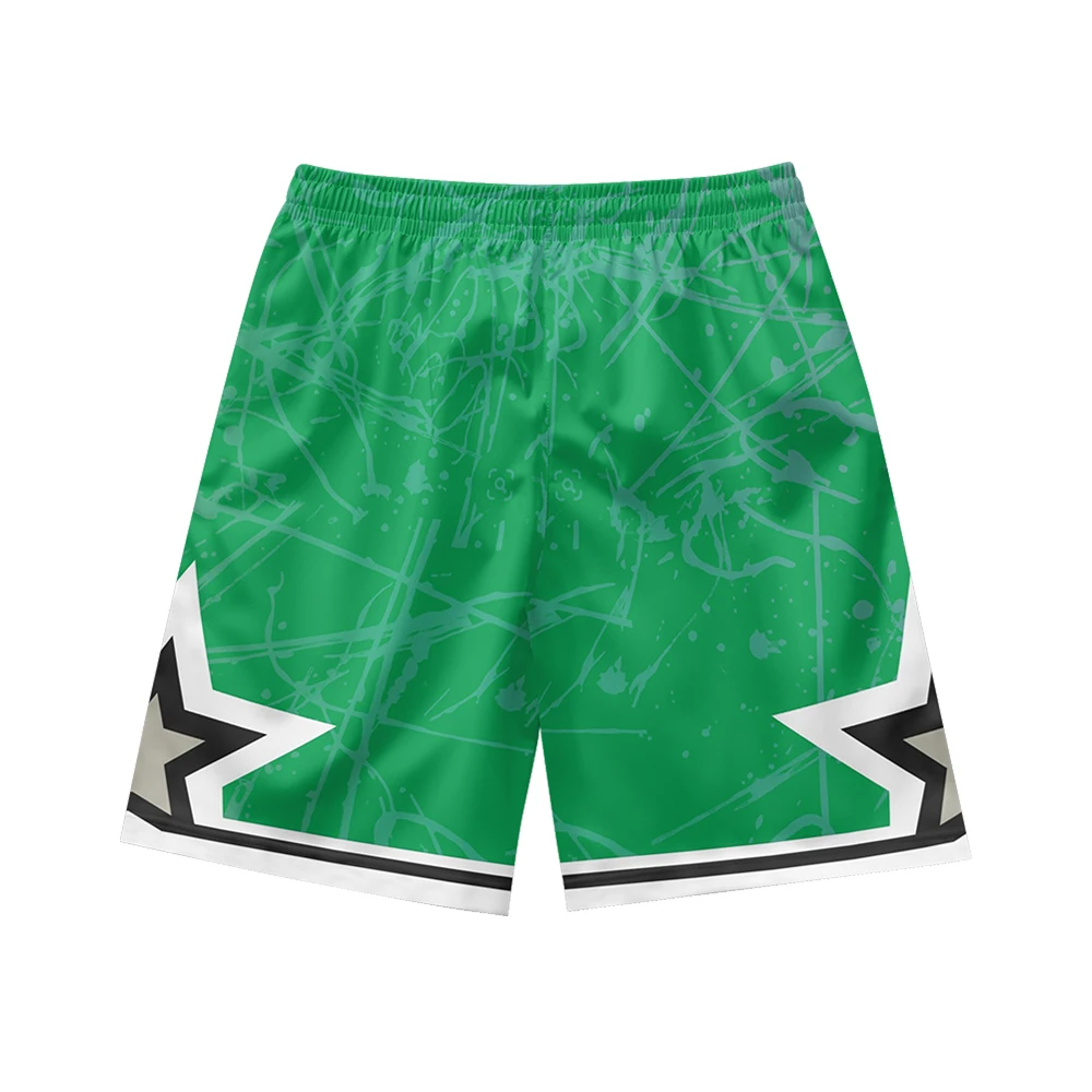 Simple and stylish printed pattern suitable for daily wear, casual trend, summer men's drawstring beach sports shorts