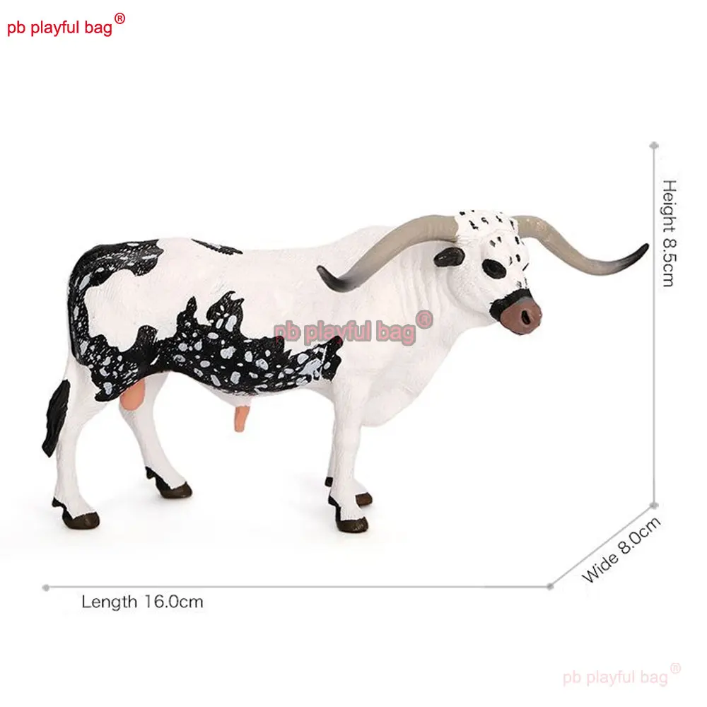 Realistyczny model krowy, figurka zwierzęcia z tajskiej farmy mlecznej, do edukacji dzieci, trwała plastikowa zabawka zwierzęca i dekoracja do ekspozycji ZG442