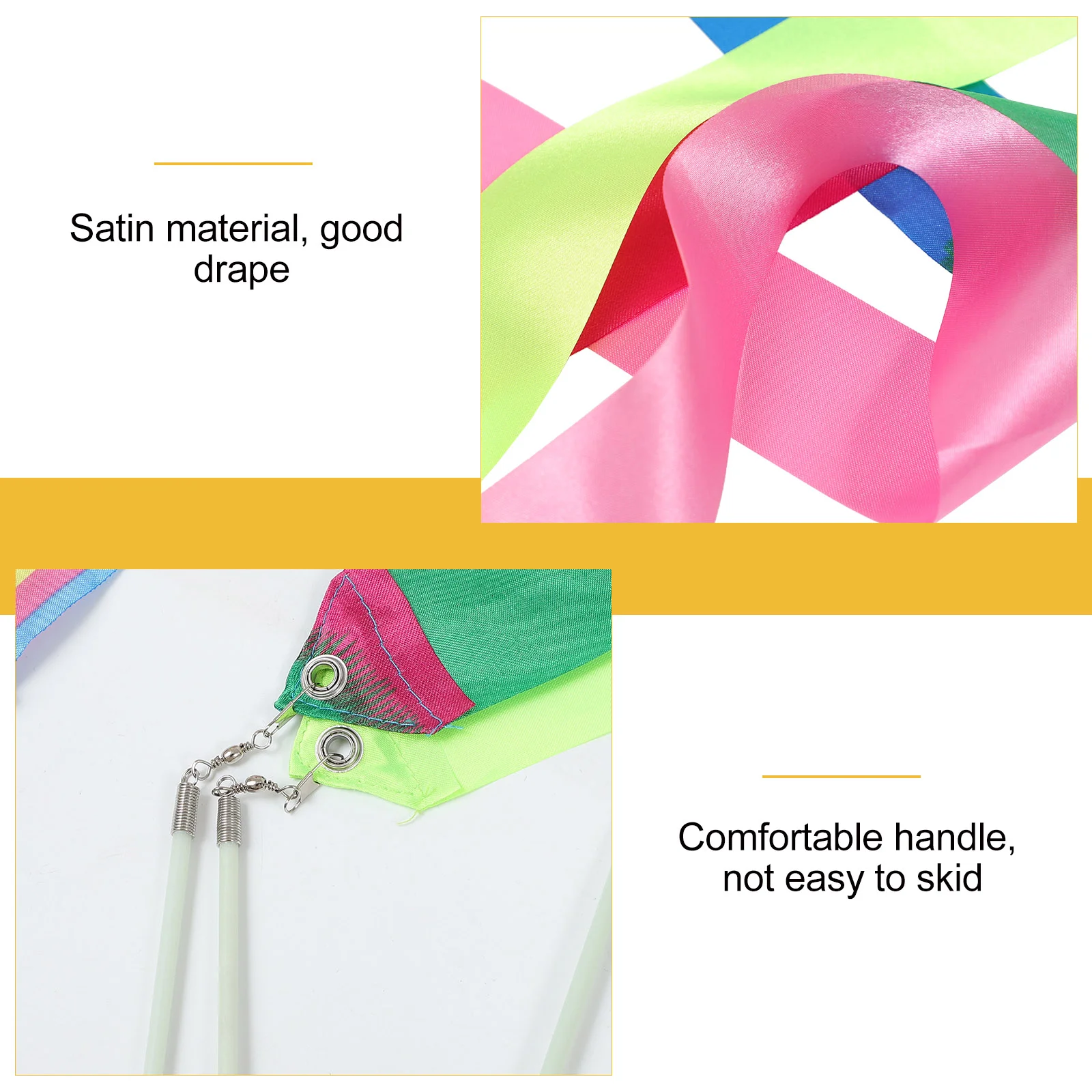 6 Pcs 2 Meters Ribbon Kids Gymnastic Streamer Dancer Dancing Ribbons Gymnastics for Fitness