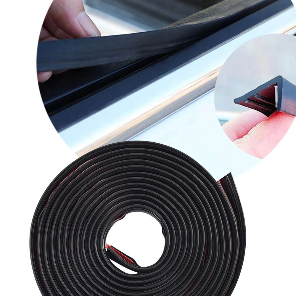 2m 1m Car Window Seal Strip AutoWindshield Soundproof Rubber Seal Side Window Filler V Shape Sealing Strips Noise Insulation