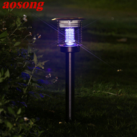 AOSONG Outdoor Solar Mosquito Killer Lamp LED Waterproof IP65 Professional Insect Kill Lawn Light Portable for Courtyard Garden