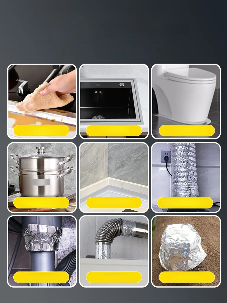 Lavello da cucina striscia sigillante impermeabile a prova di muffa controsoffitto bacino per verdure striscia d'acqua marca Silverba