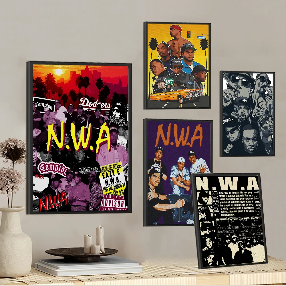 NWA Straight Outta Compton Vintage Posters Sticky Vintage Room Home Bar Cafe Decor Kawaii Room Decor