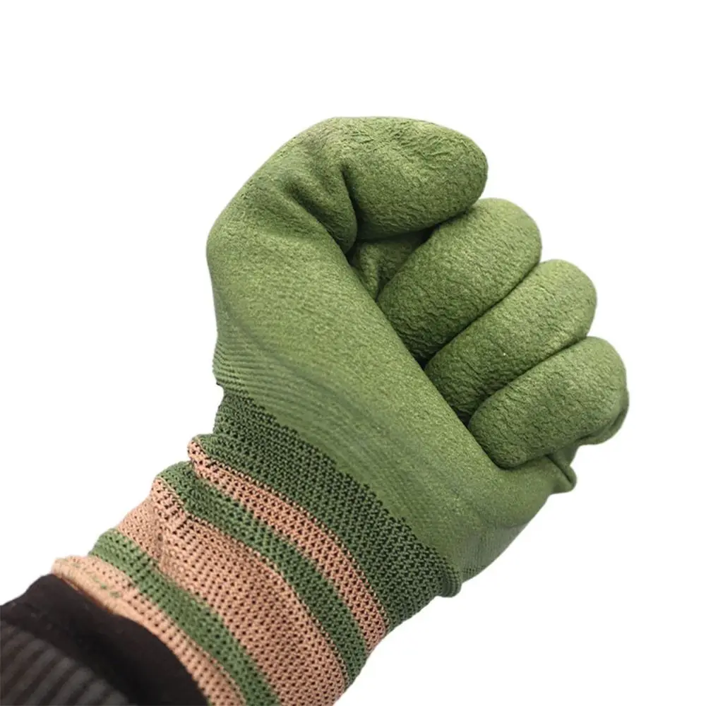 13 Needles Rubber Coating Work Gloves Multicolor Dacron Elastic Mittens Breathable Stretchable Dipped Work Gloves