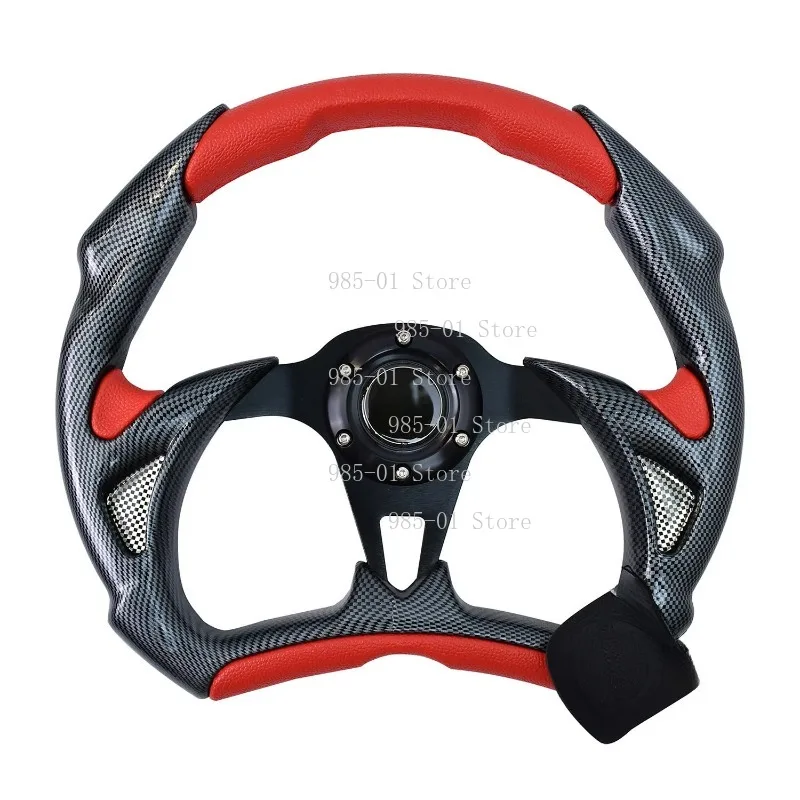 Sport Leather Racing Steering Wheel 350mm Drift Style Custom Wheel for Car Gaming Enthusiasts - view 2