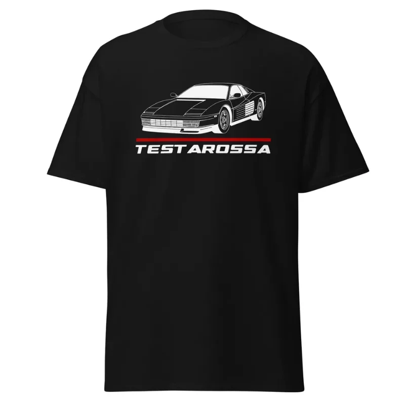 

2024 Men T Shirt Casual Ferraris Testarossa 1984 Car Enthusiast T-shirt Graphic Summer Short Sleeves 100% Cotton S-3XL Cool Tee