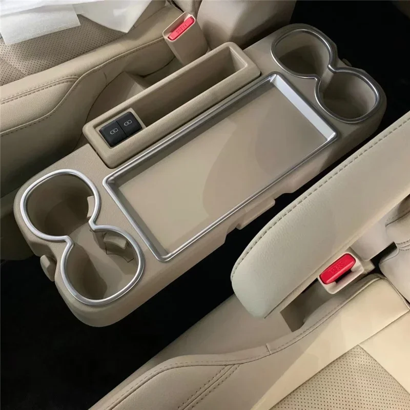 

WELKINRY For Toyota Voxy R90 4th Generation 2022-2025 Middle 2nd Row Water Bottle Cup Holder Storage Shelf Rack Desk Cover Trim