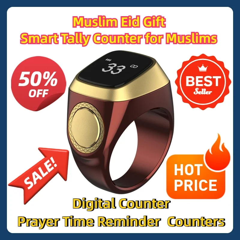 

Muslim Eid Gift Smart Tally Counter for Muslims Digital Counter Prayer Time Reminder Counters Islamic