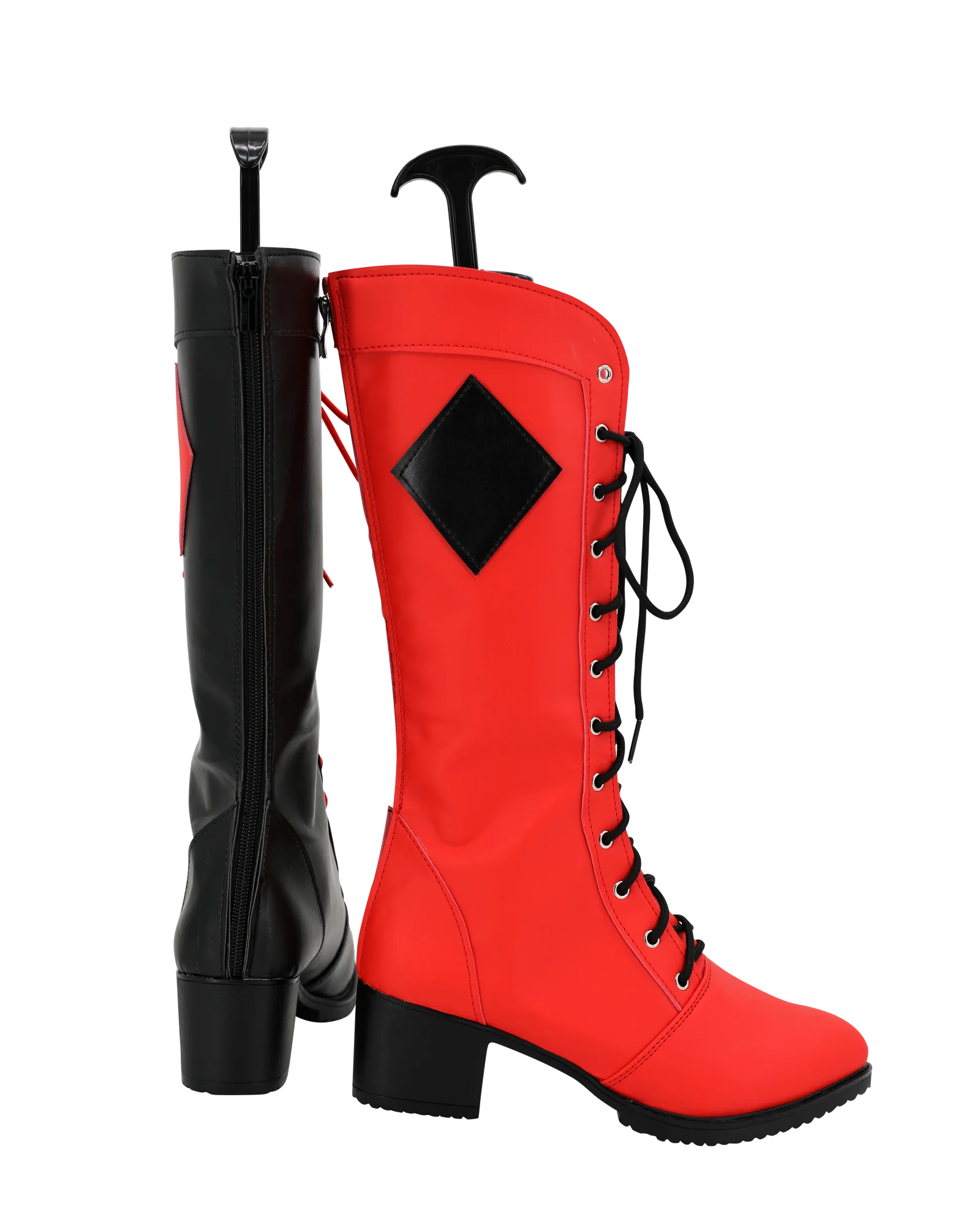 Anime suicida Joker Cosplay botas de couro PU salto alto, Sapatos de Halloween, suporte, feito sob encomenda