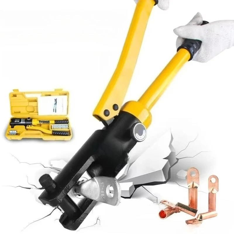 YQK-70/120 Hydraulic Crimping Tool, 10-300mm² Copper Aluminum Terminal Crimper, Manual Cable Compression Tool