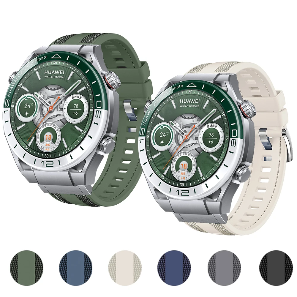 22mm Weave Nylon Watchband for Huawei Watch Ultiamte GT5 GT5 Pro Soft Lightweight Bracelet for Huawei GT5/4/3/2 46mm Wristband