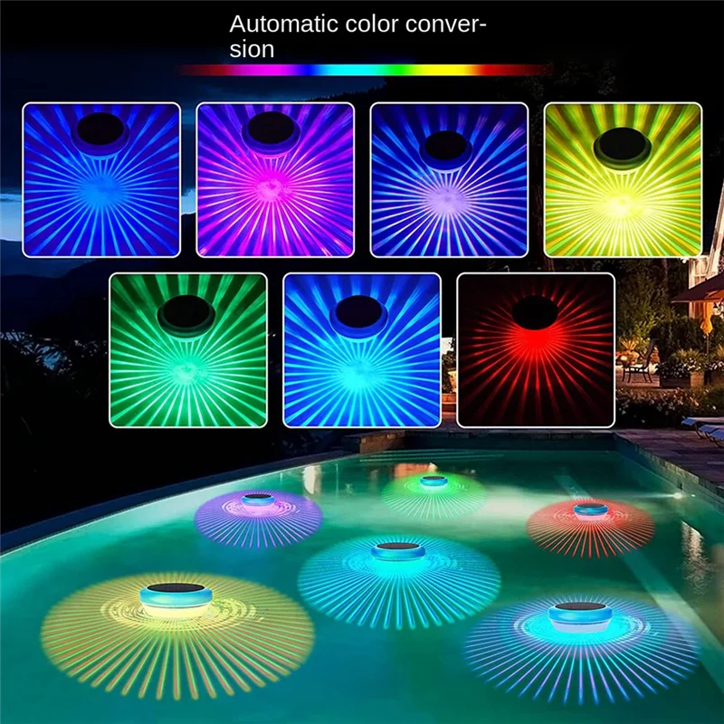 Luces LED solares flotantes para piscina, luces RGB impermeables que cambian de Color para piscina, accesorios para piscina, estanque, Spa, bañera de hidromasaje