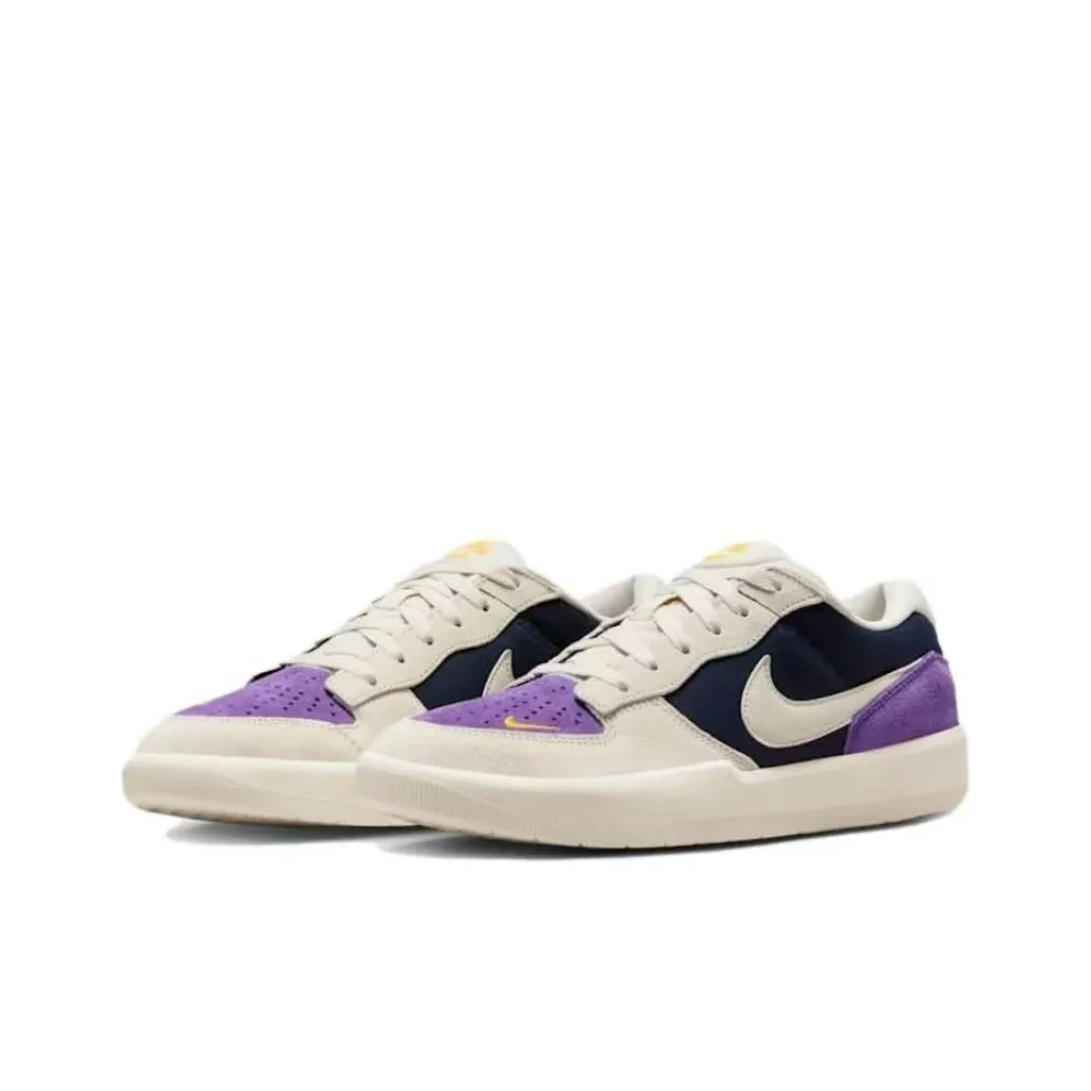 Nike SB Force 58 Comfortable and versatile Durable and breathable Low-top skate shoes Unisex style Beige/Purple DV5477-403