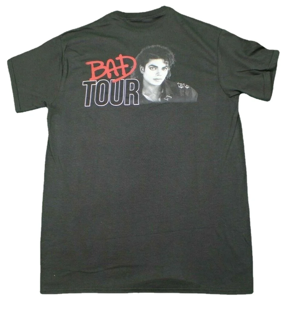 Hot Rare 80S POP Music MJ Michael Jackson Bad Tour 1988 T-Shirt. Summer Cotton O-Neck Short Sleeve Mens T Shirt New S-3XL