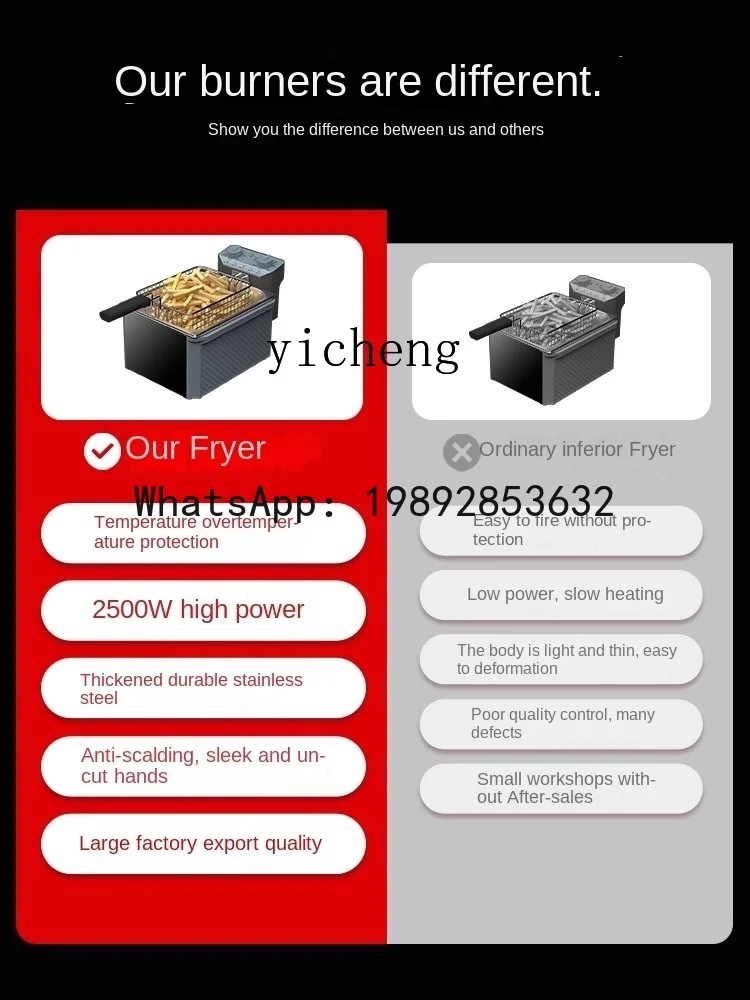 S1  Commercial Double Cylinder Fried Machine Fried Popcorn Chicken French Fries Machine Equipment Electric Fryer