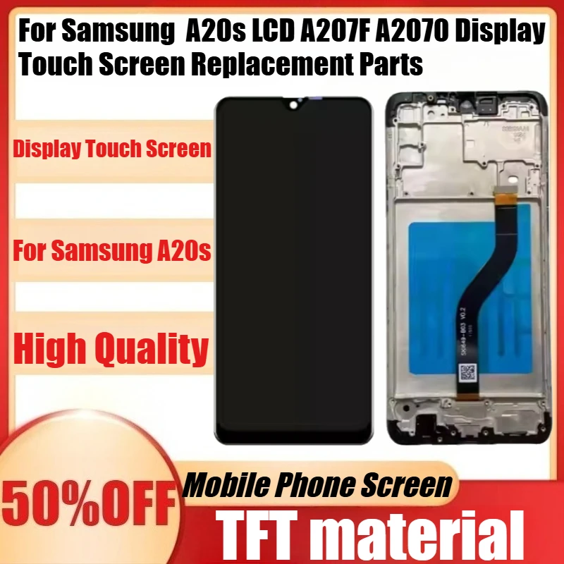 

New TFT Hight Quality For Samsung A20s LCD A207F A2070 Display Touch Screen Replacement Parts For Samsung A20S A207 LCD