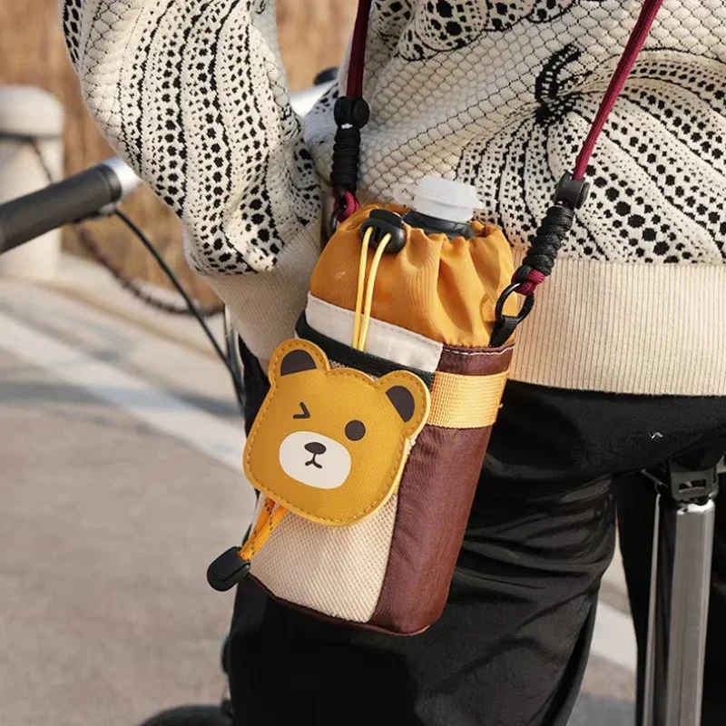 

1 шт., подвесная сумка с передней ручкой, милая сумка для горного велосипеда, милая уличная водонепроницаемая сумка для бутылки с водой, съемная портативная
