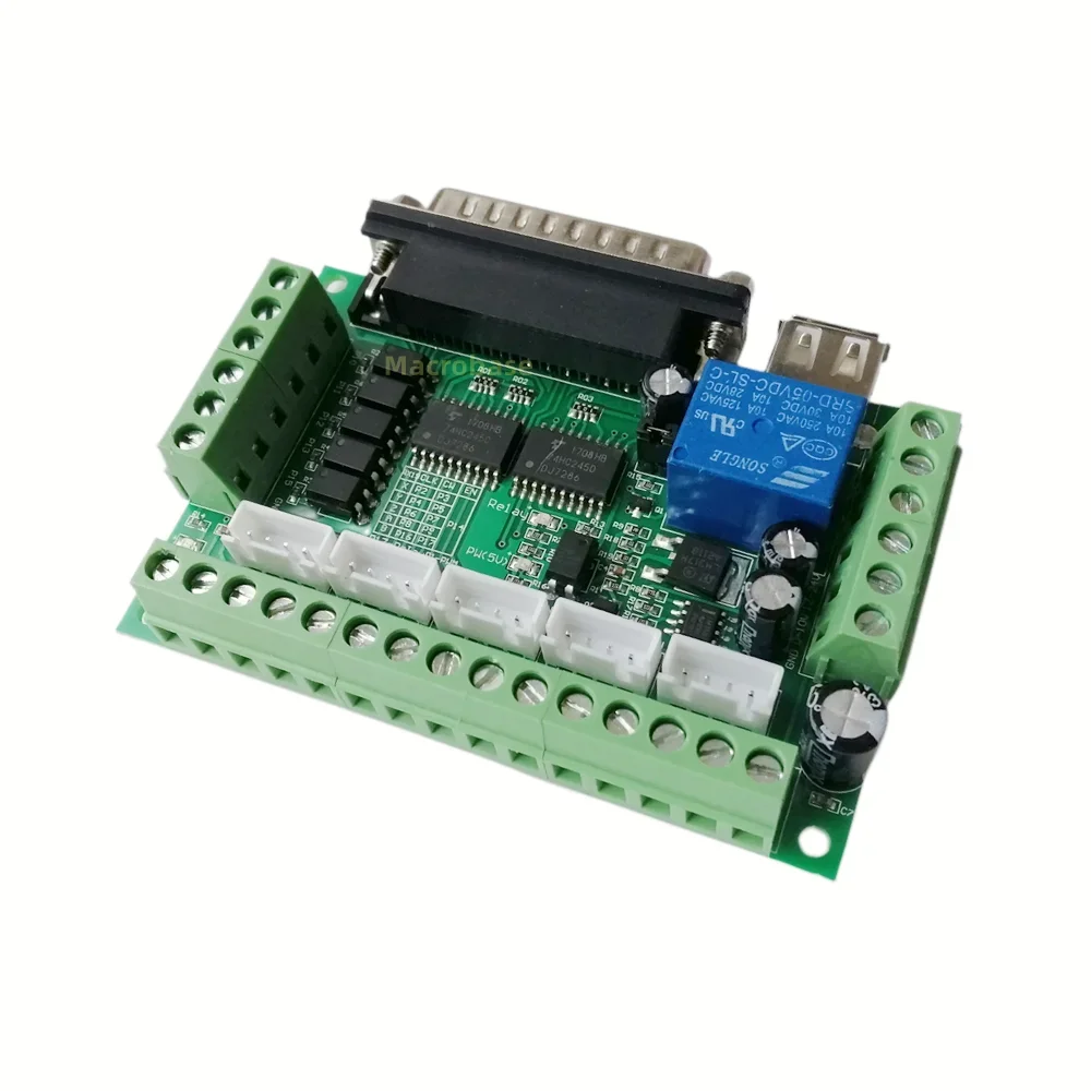 Mach3 USB 컨트롤러 브레이크아웃 보드, 5 축 CNC 라우터 마하 3 인터페이스 모션 카드 밀링 머신 기사 스핀들 z축 프로브