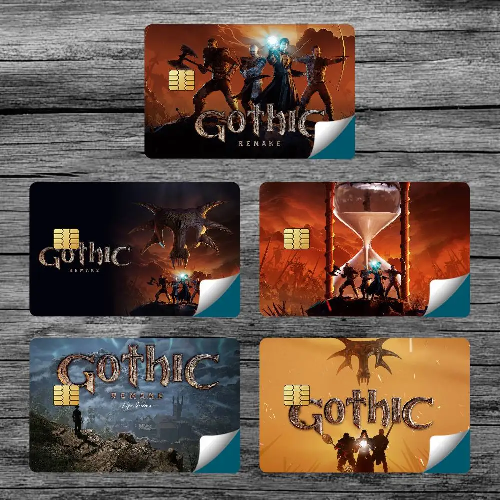 Game G-GoThiC Remake Card Stickers for Bank Access Protective Waterproof Film Cover Sticker Surprise Gift