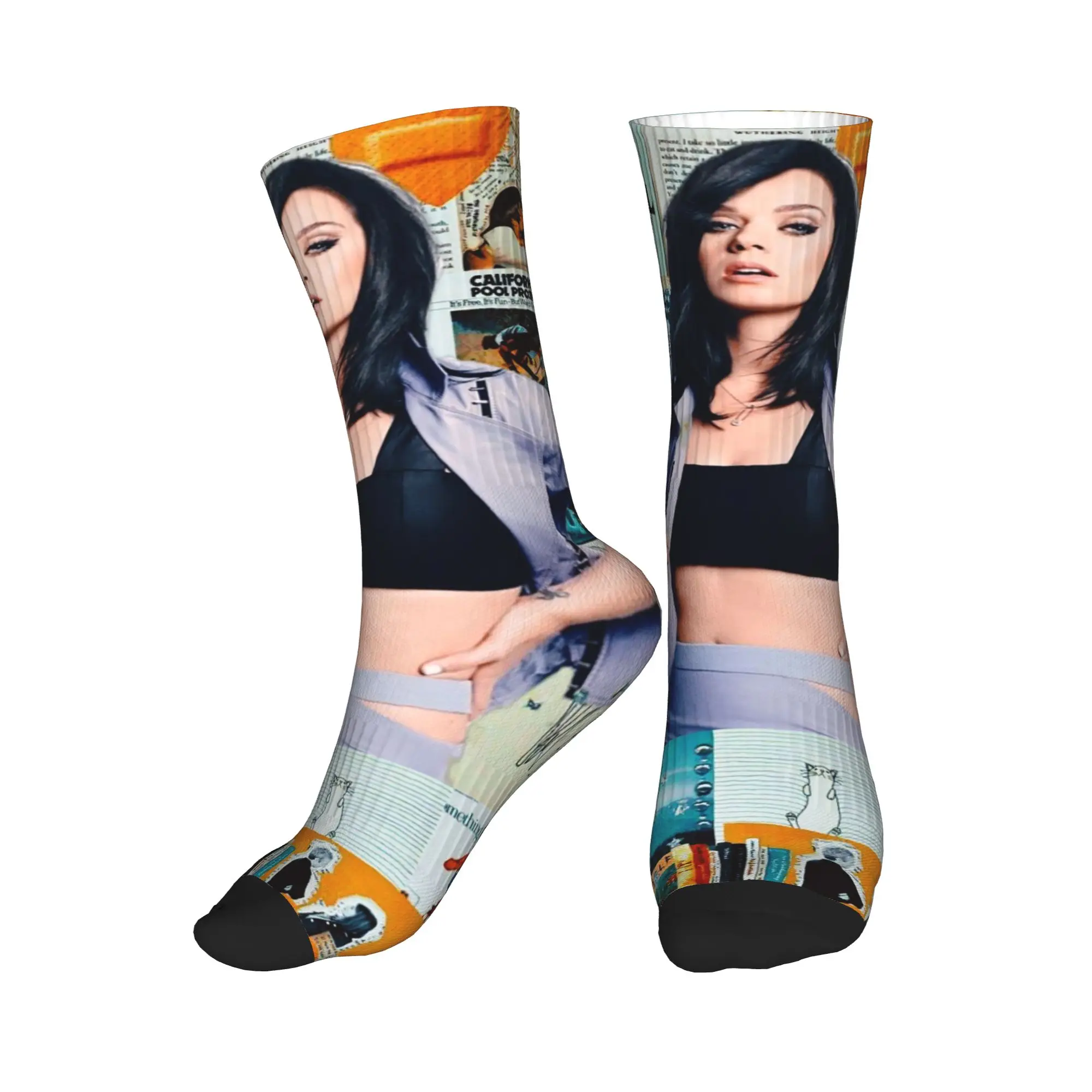 

All Seasons Katys Perrys The Lifetimes Tour 2025 Y2K Sport Middle Tube Socks Sweat Absorbing Crew Socks Stockings for Men Women