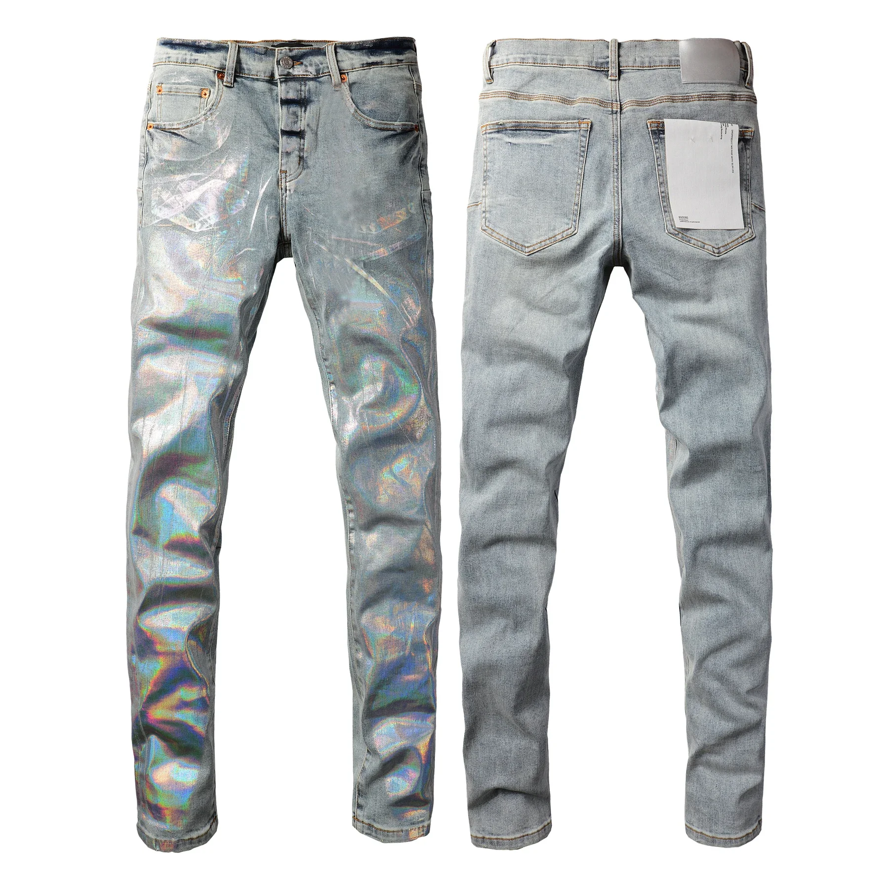 

Jeans American High Street Coated Silver Paint 9005 Brands Pants
