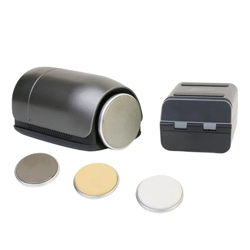 Electric rolling sharpener, rechargeable round grindstone replaceable grinding disc