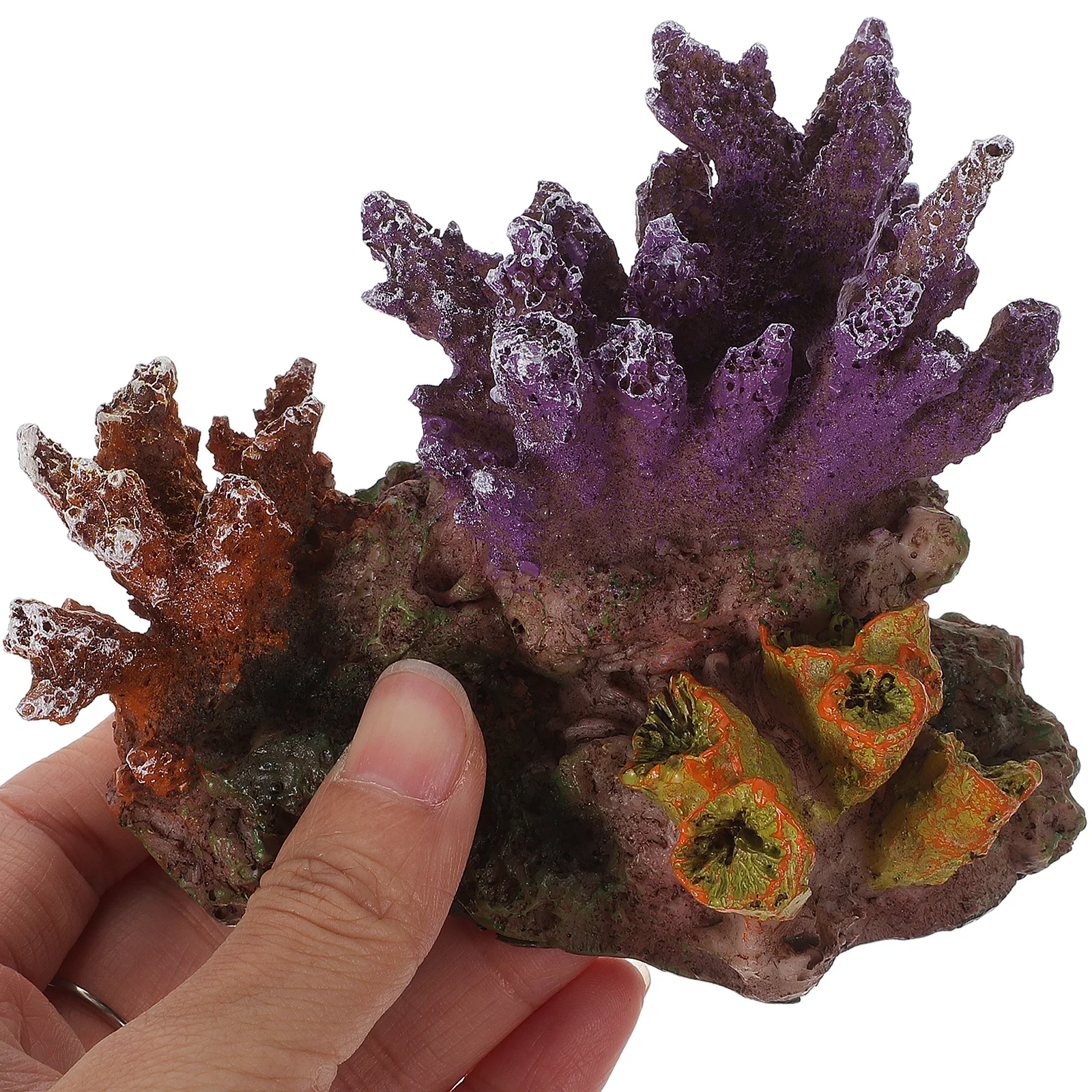 

Resin Coral Decor Small Aquarium Decoration Coral Reef Theme Fish Tank Ornament Safe Material Easy Clean Aquarium Decor
